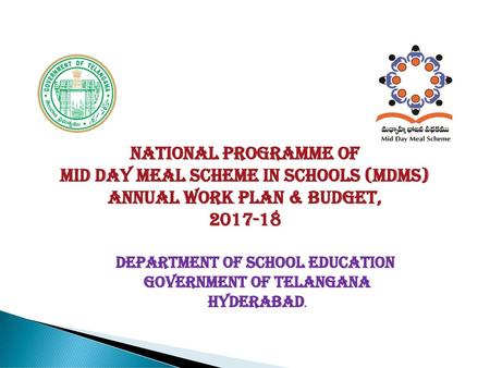 DEPARTMENT OF SCHOOL EDUCATION GOVERNMENT OF TELANGANA