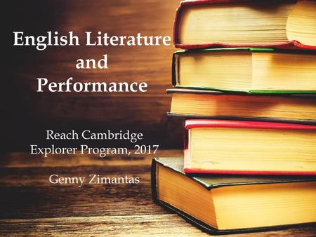 English Literature and Performance