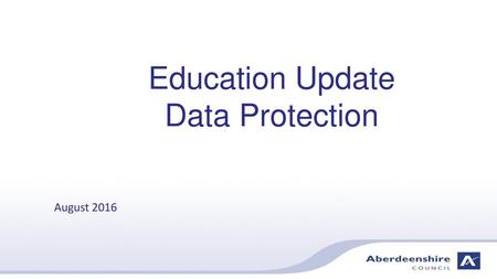 Education Update Data Protection