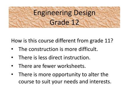 Engineering Design Grade 12