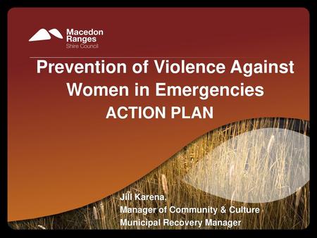 Prevention of Violence Against Women in Emergencies