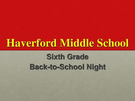 Haverford Middle School