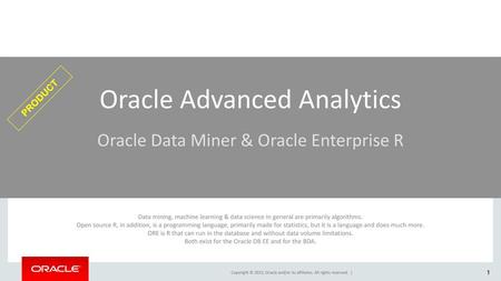 Oracle Advanced Analytics