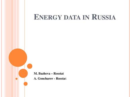 M. Bazheva – Rosstat A. Goncharov - Rosstat