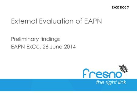 External Evaluation of EAPN