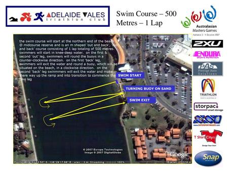 Swim Course – 500 Metres – 1 Lap