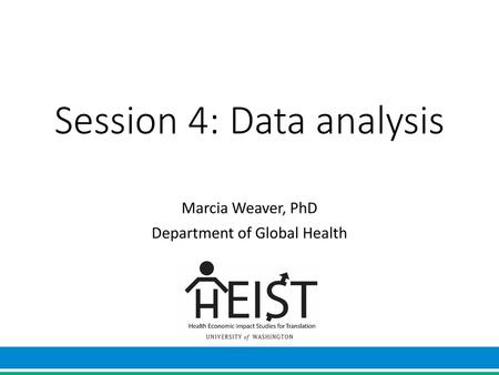 Session 4: Data analysis