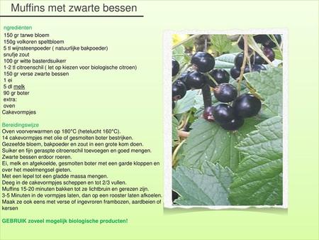 Muffins met zwarte bessen