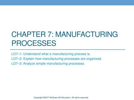 Chapter 7: Manufacturing Processes