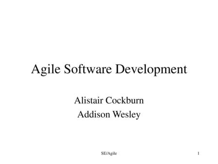 Agile Software Development