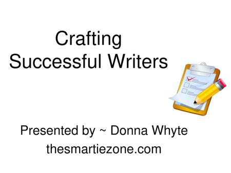 Crafting Successful Writers