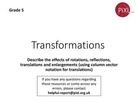 Transformations Grade 5