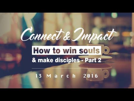 John 4:1-43. John 4:1-43 CONNECT Engage with people based on things they can relate to. Lay aside inhibitions. Talk about spiritual things.