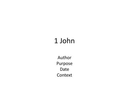 Author Purpose Date Context