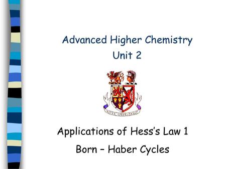 Advanced Higher Chemistry Unit 2