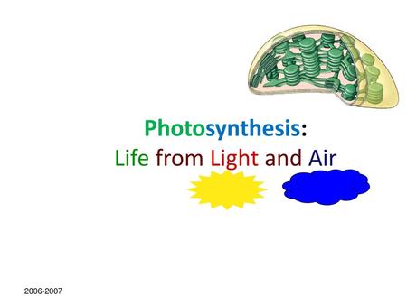 Photosynthesis: Life from Light and Air