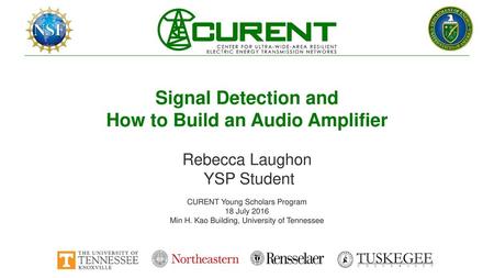 Signal Detection and How to Build an Audio Amplifier