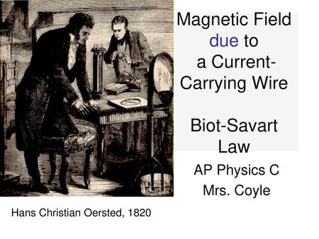 Magnetic Field due to a Current-Carrying Wire Biot-Savart Law