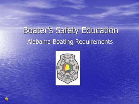 Boater’s Safety Education