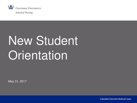 New Student Orientation