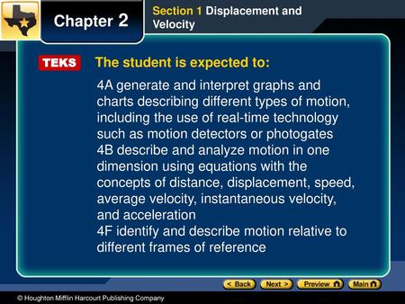 The student is expected to: