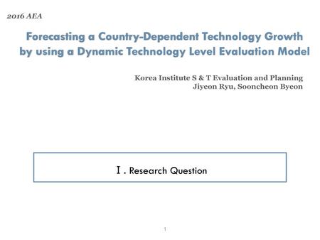 Forecasting a Country-Dependent Technology Growth