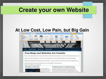 Create your own Website