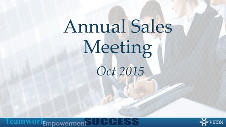 Annual Sales Meeting Oct 2015