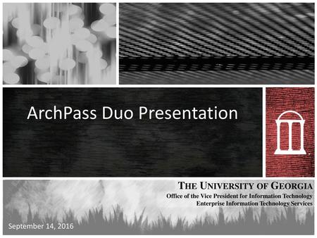 ArchPass Duo Presentation