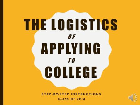 The logistics of applying to college