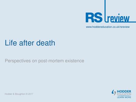 Perspectives on post-mortem existence