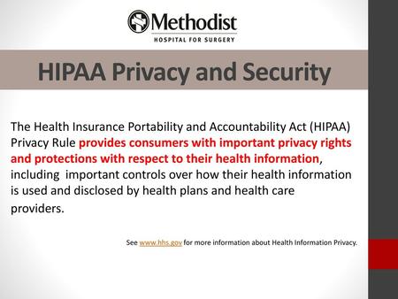 HIPAA Privacy and Security