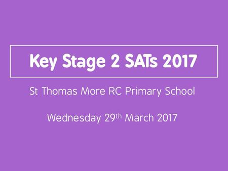 St Thomas More RC Primary School