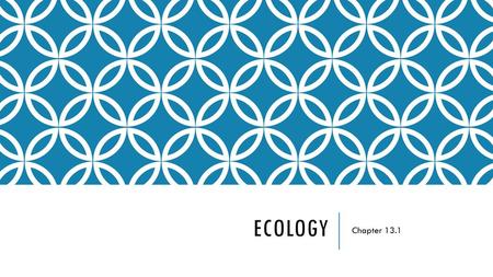 Ecology Chapter 13.1.