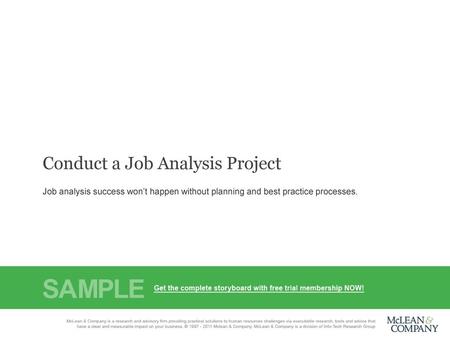 Conduct a Job Analysis Project