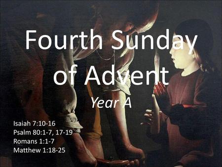 Fourth Sunday of Advent