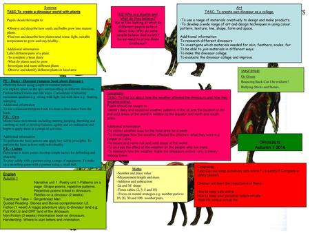 Dinosaurs Autumn Science