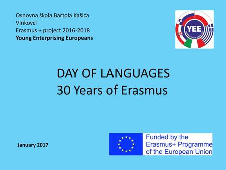 DAY OF LANGUAGES 30 Years of Erasmus