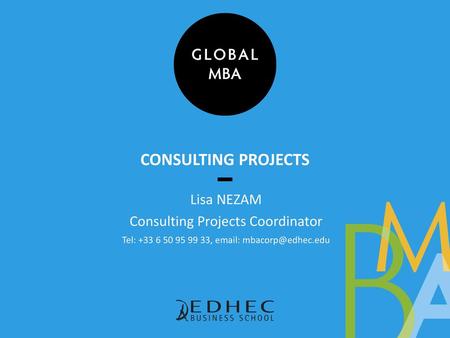 Consulting Projects Coordinator