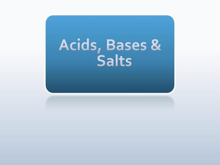 Acids, Bases & Salts.