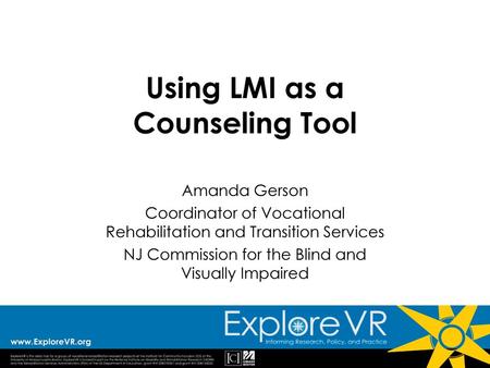 Using LMI as a Counseling Tool