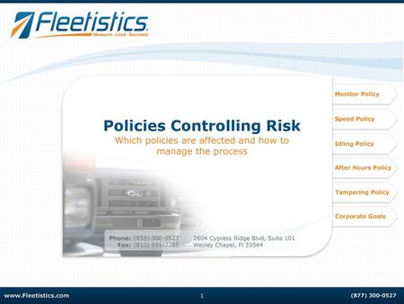 Policies Controlling Risk