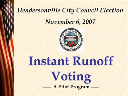 Hendersonville City Council Election