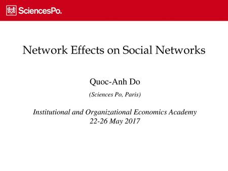 Network Effects on Social Networks