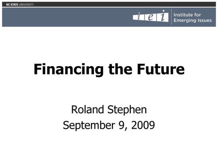 Roland Stephen September 9, 2009