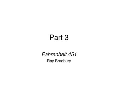 Fahrenheit 451 Ray Bradbury