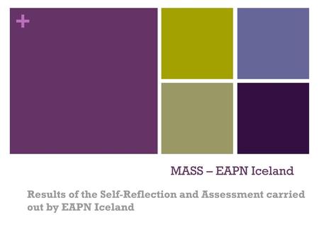 MASS – EAPN Iceland Results of the Self-Reflection and Assessment carried out by EAPN Iceland.