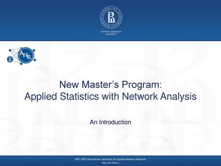 New Master’s Program: Applied Statistics with Network Analysis