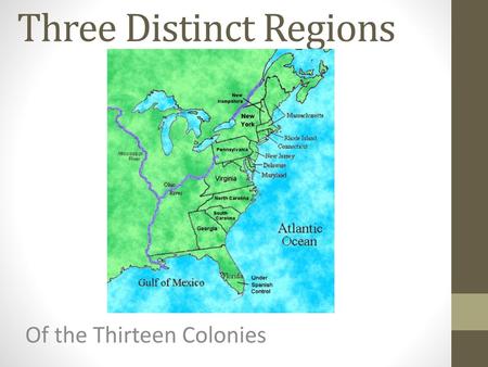 Three Distinct Regions