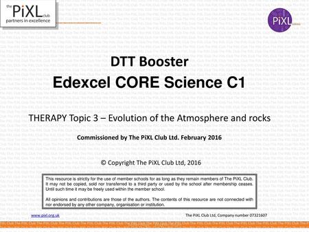 DTT Booster Edexcel CORE Science C1